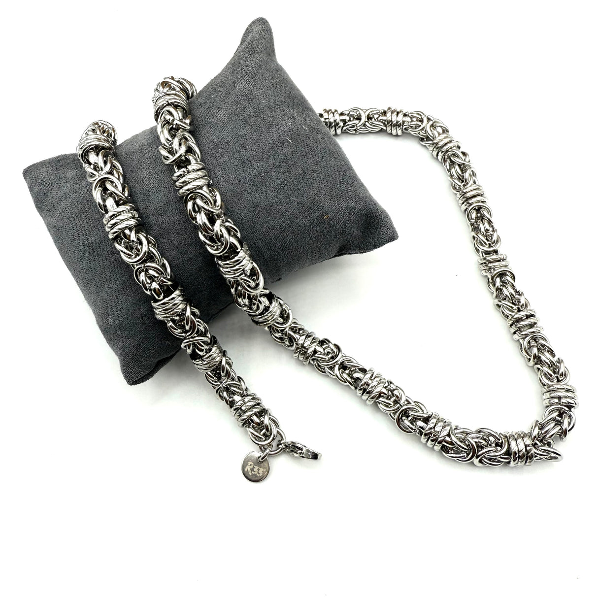 Collana e bracciale Bizantina Anelli ritorti DUO