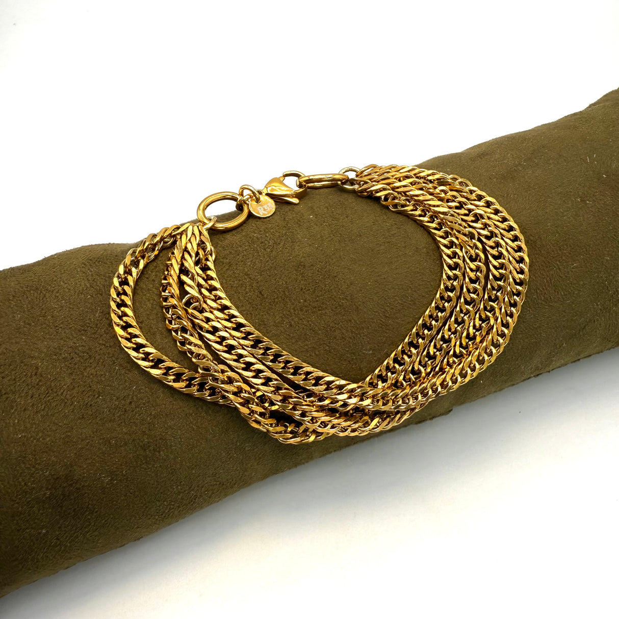 Bracciale Multifili Grumetta dorato acciaio inossidabile