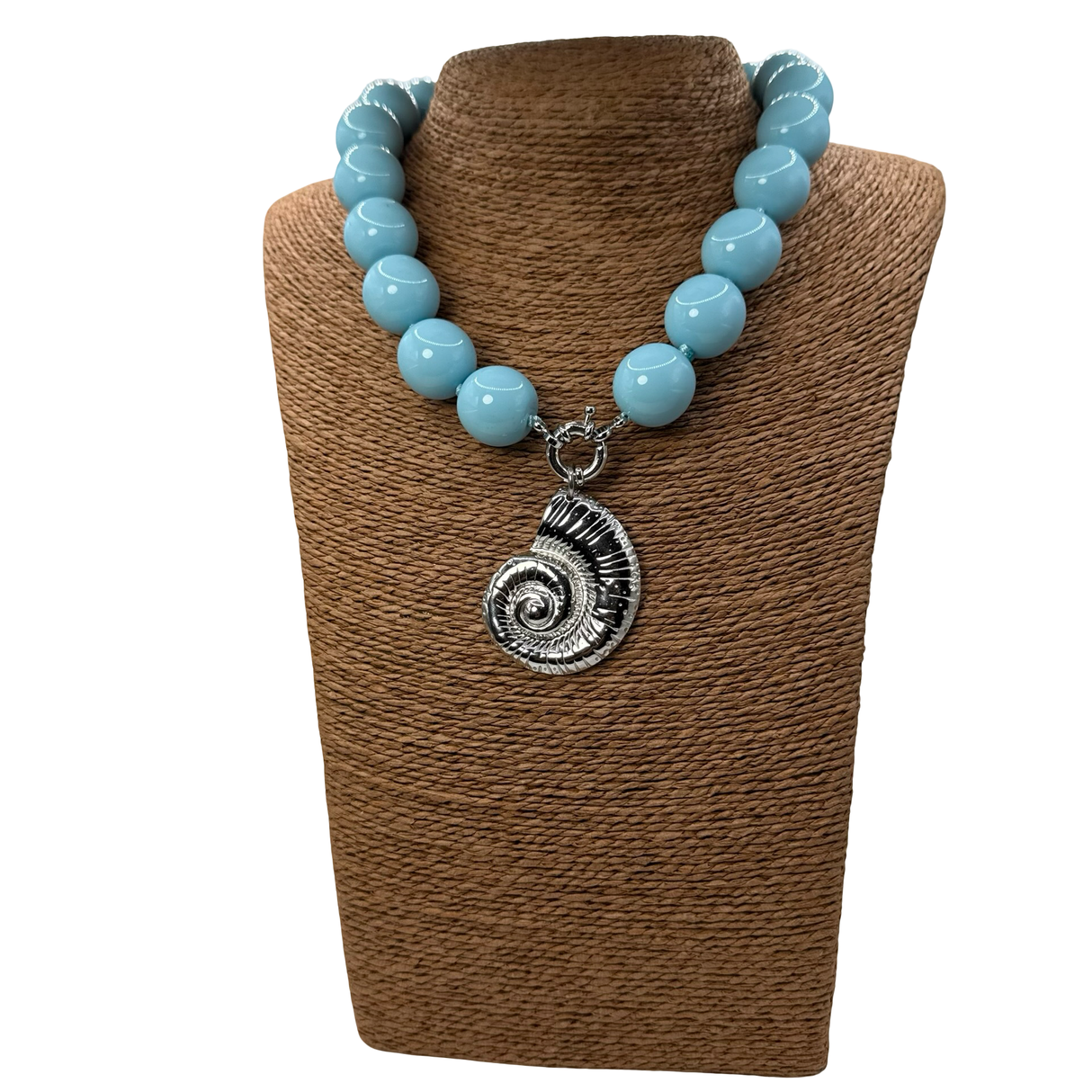 Collana Resina Conchiglia Acciaio