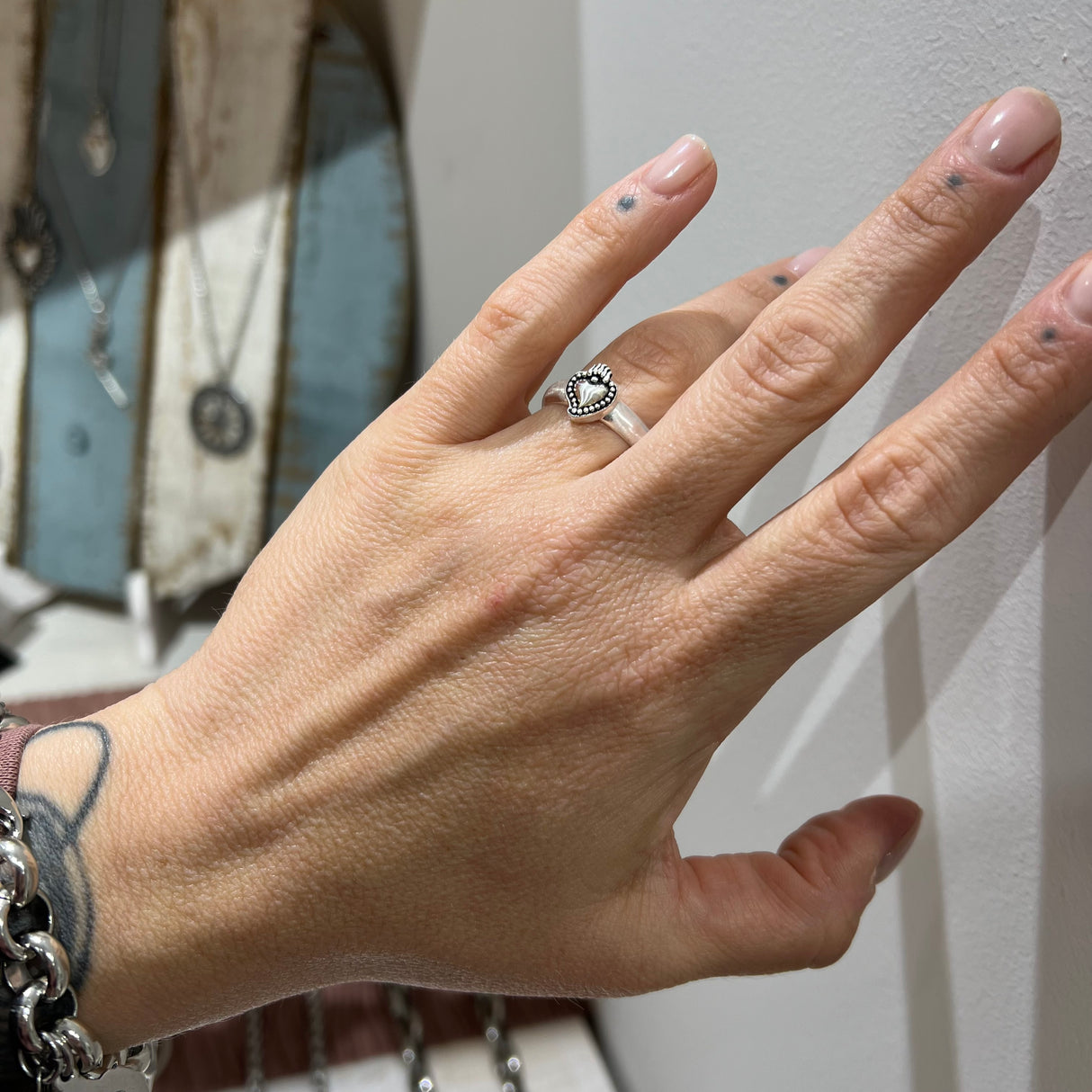 Anello Cuore Sacro Argento925