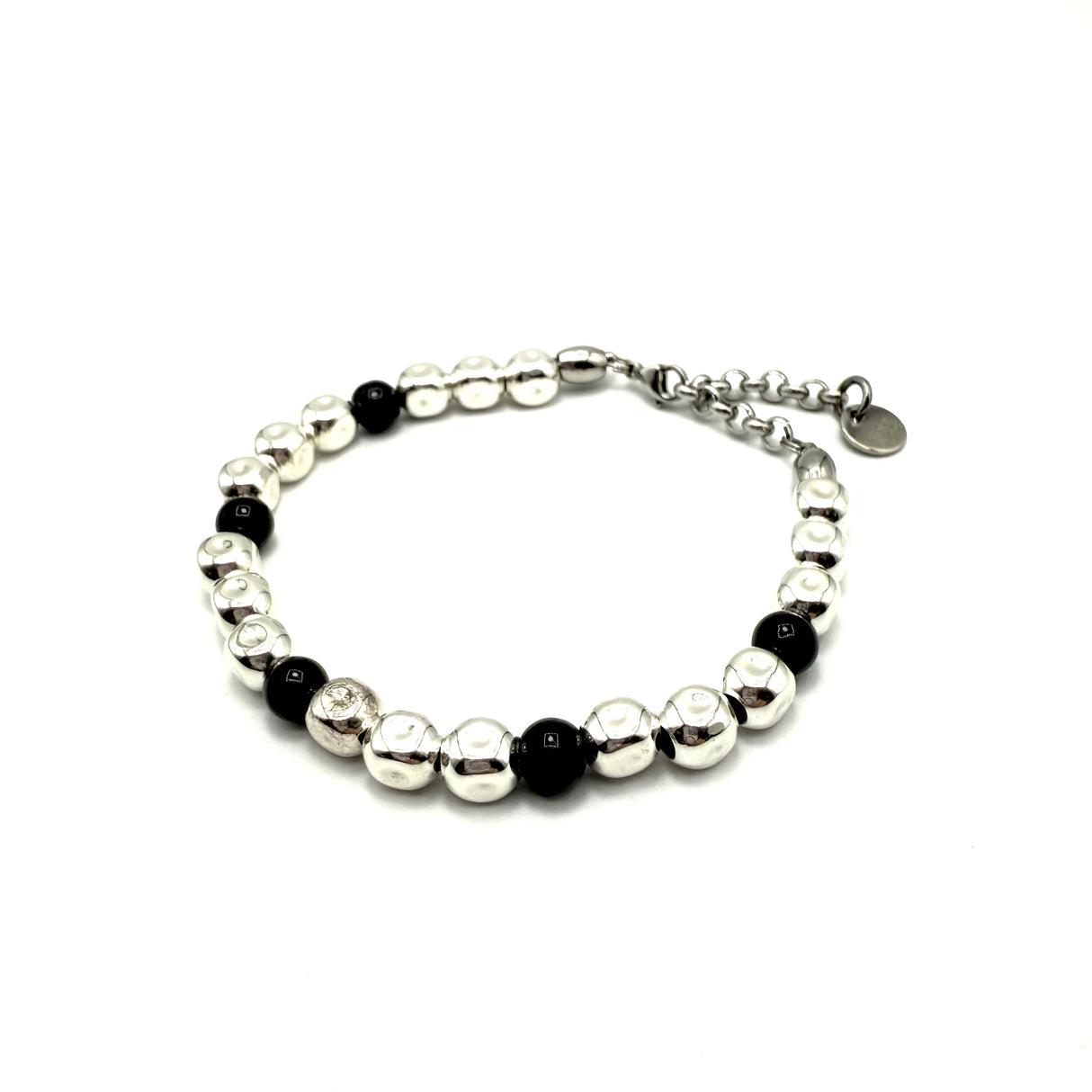 Bracciale Pepite Cubo Argento925 e Onice