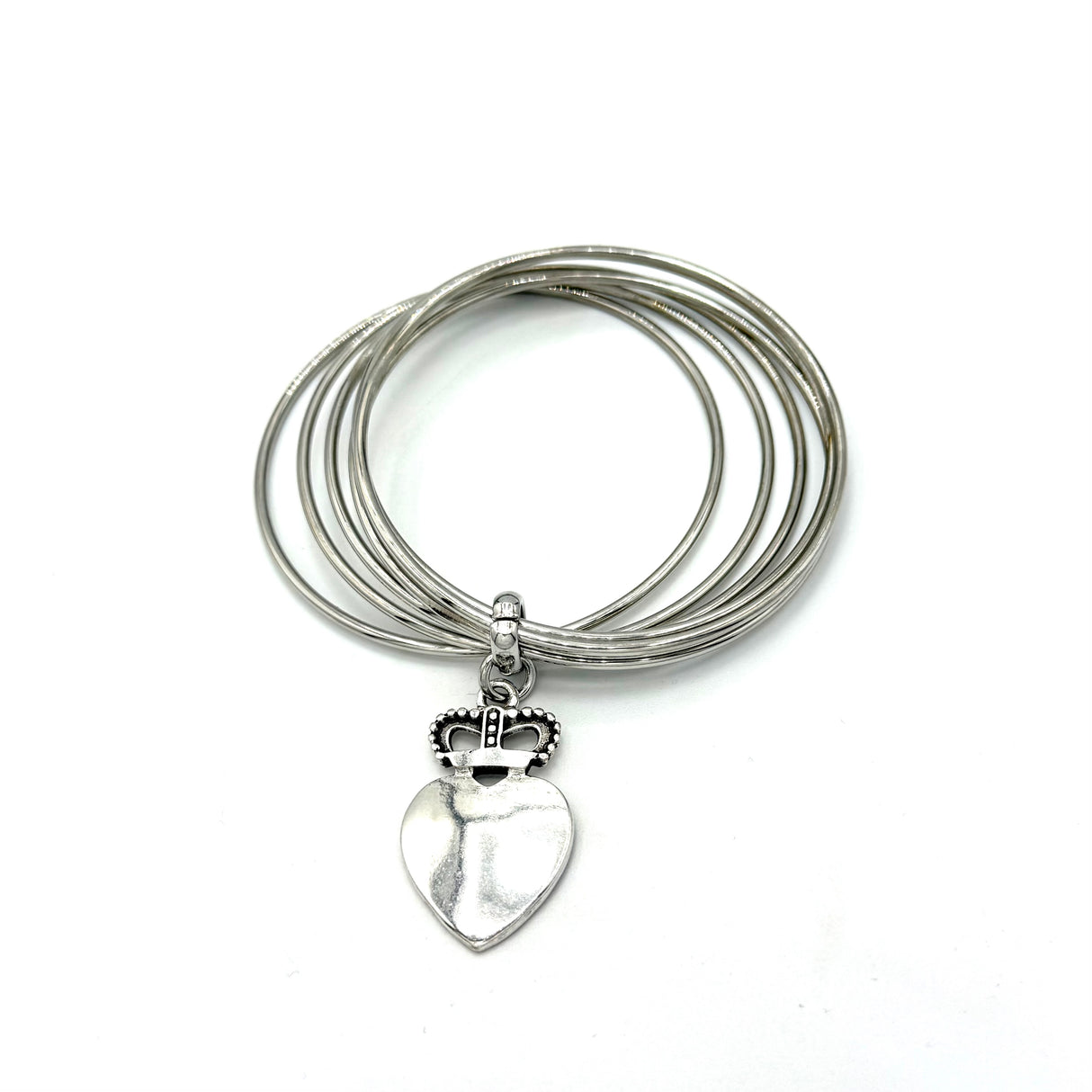 Bracciale rigido 6 fili con Cuore Sacro