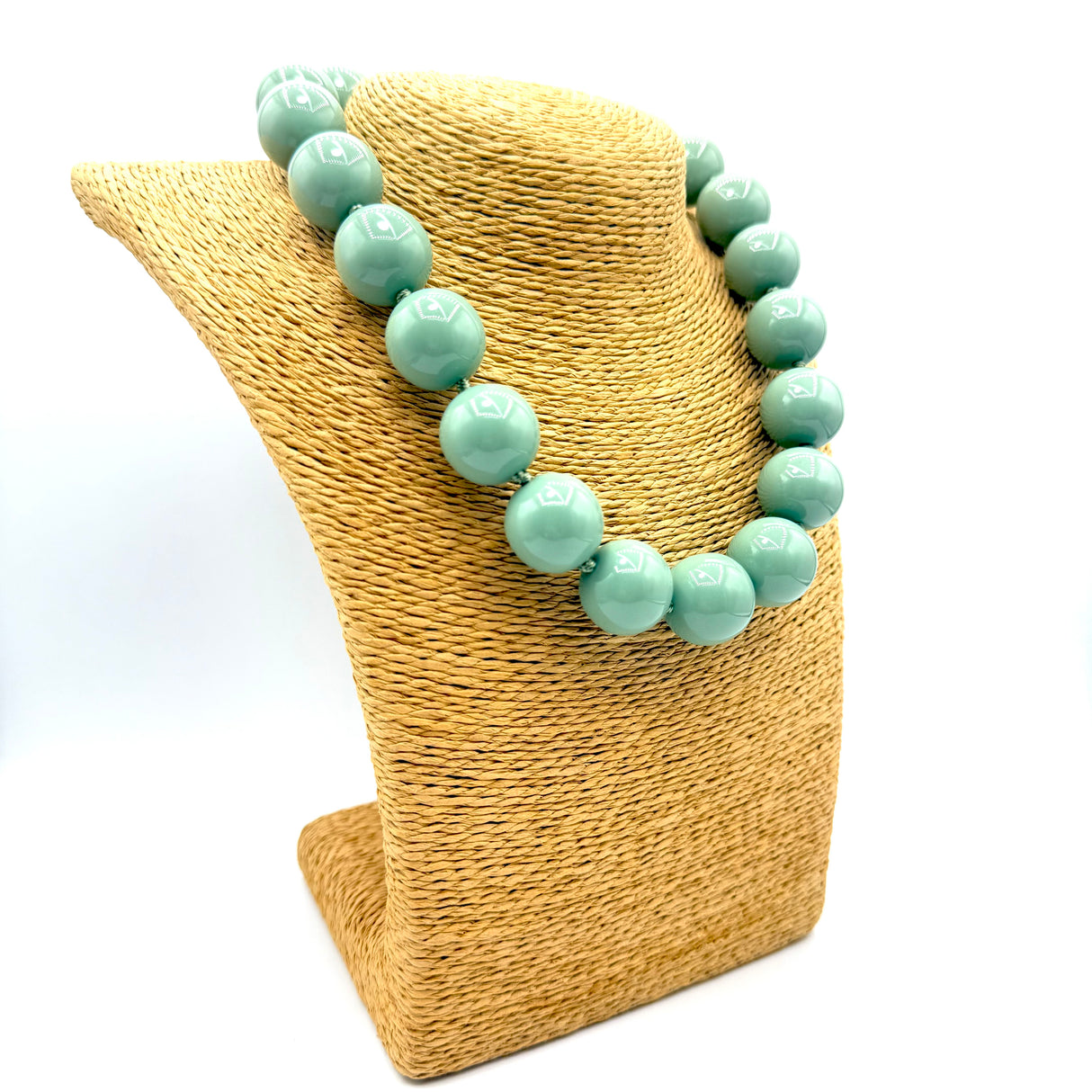 Collana sfere in Resina Salvia