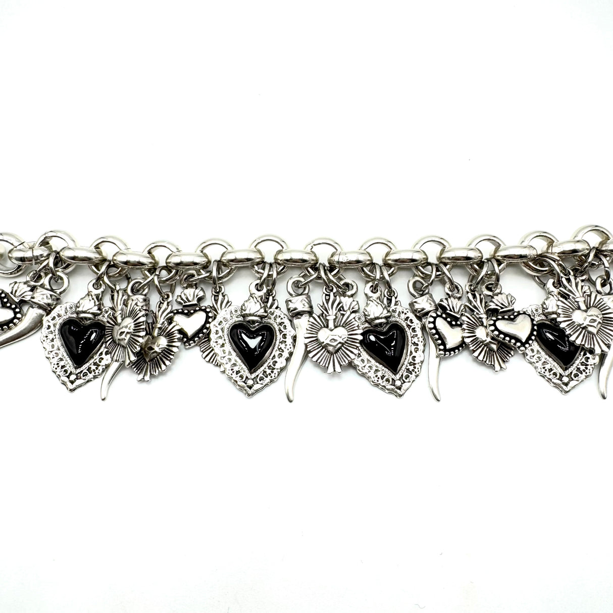 Bracciale Lucky Cuore Sacro Black fiamma