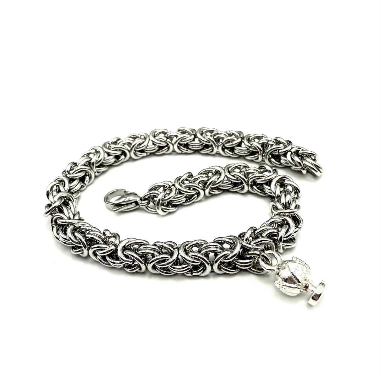 Bracciale Bizantina con Pumino Argento925