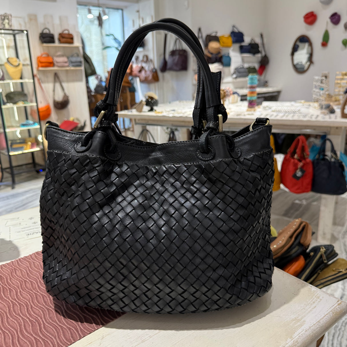 Borsa Intreccio Small Nera