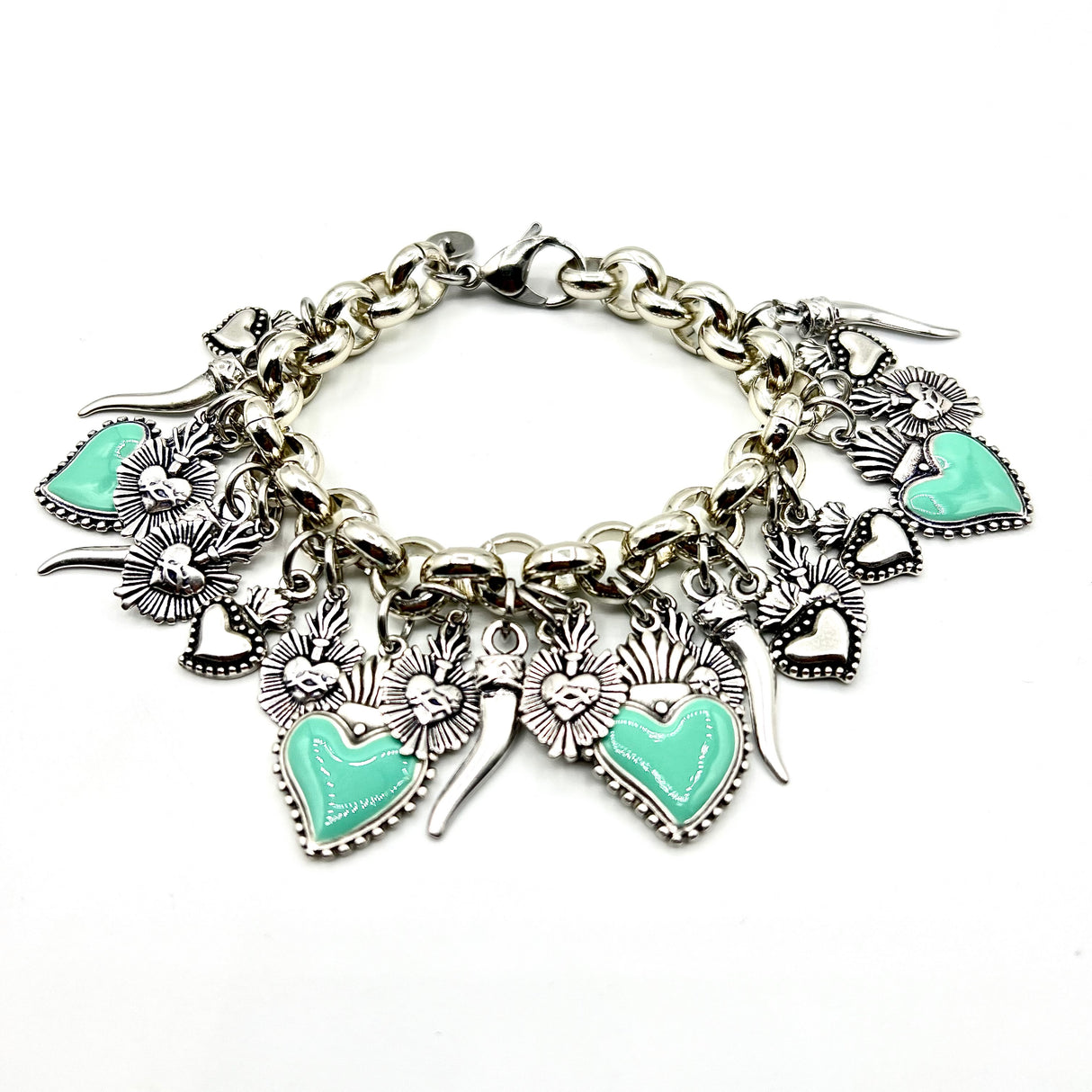 Bracciale Lucky Cuore Sacro Verde fiamma