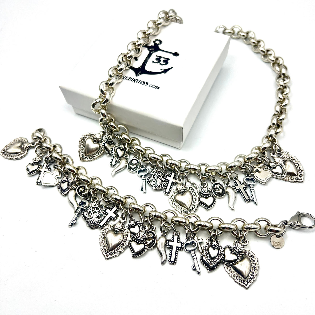 Collana e bracciale Lucky Cuore Sacro Silver DUO