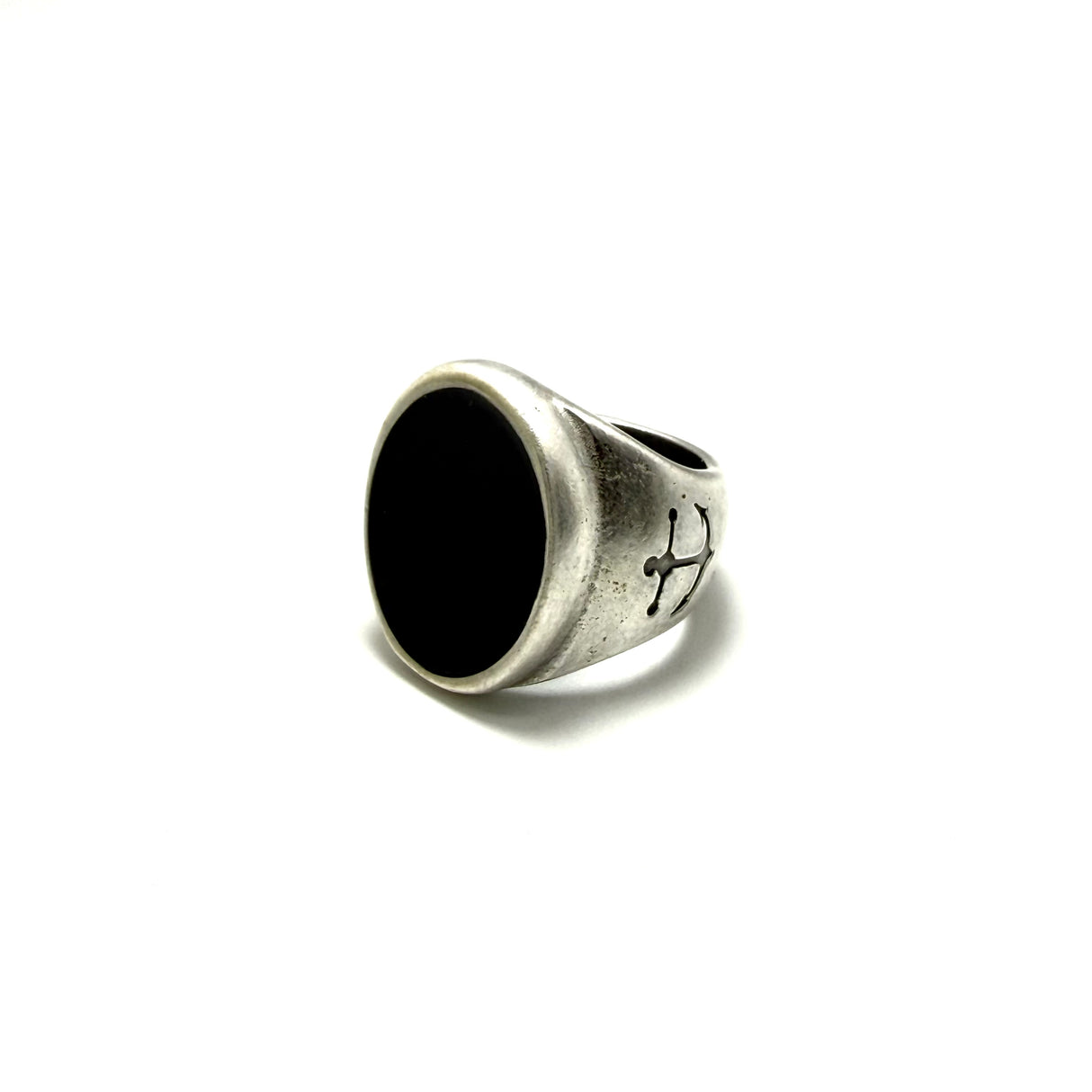 Anello Ovale Nero lucido