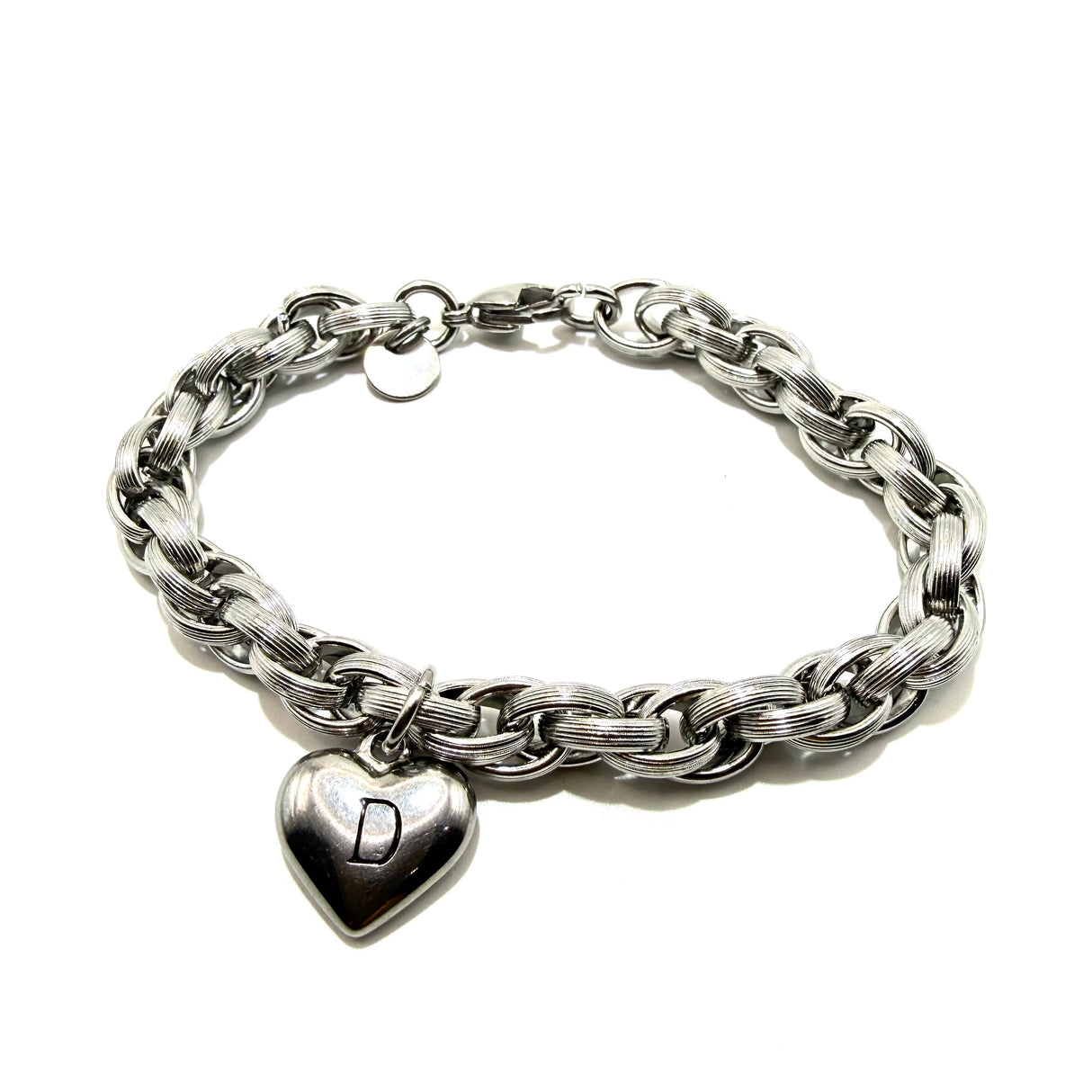 Bracciale Spiga con Lettera e Cuore, SCEGLI LA TUA...