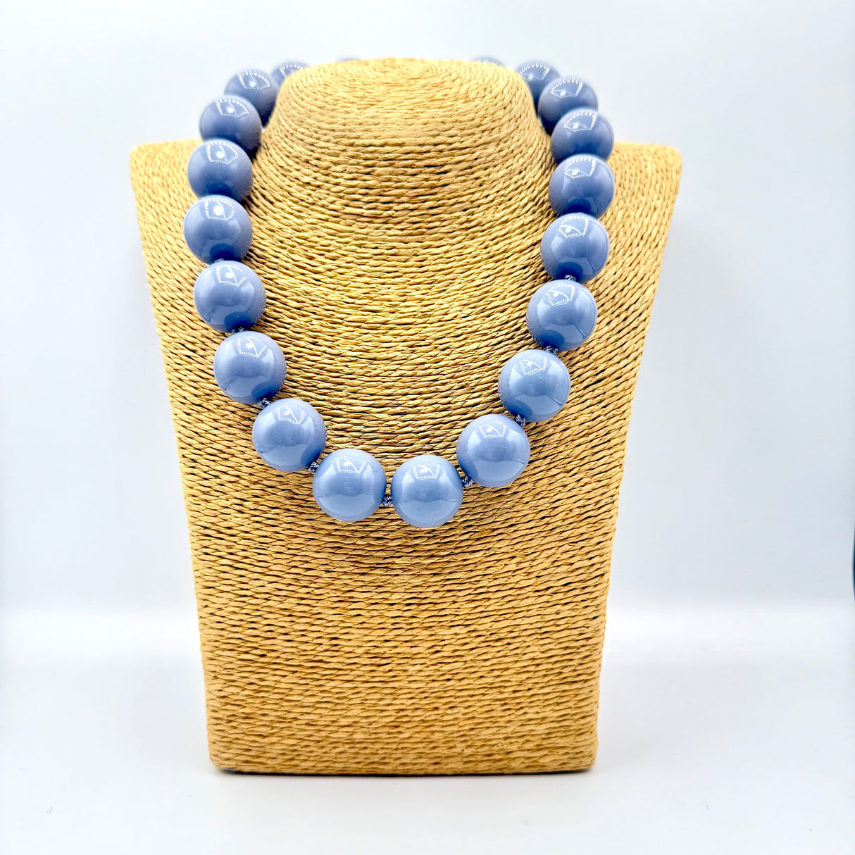 Collana sfere in Resina Grigio Glicine