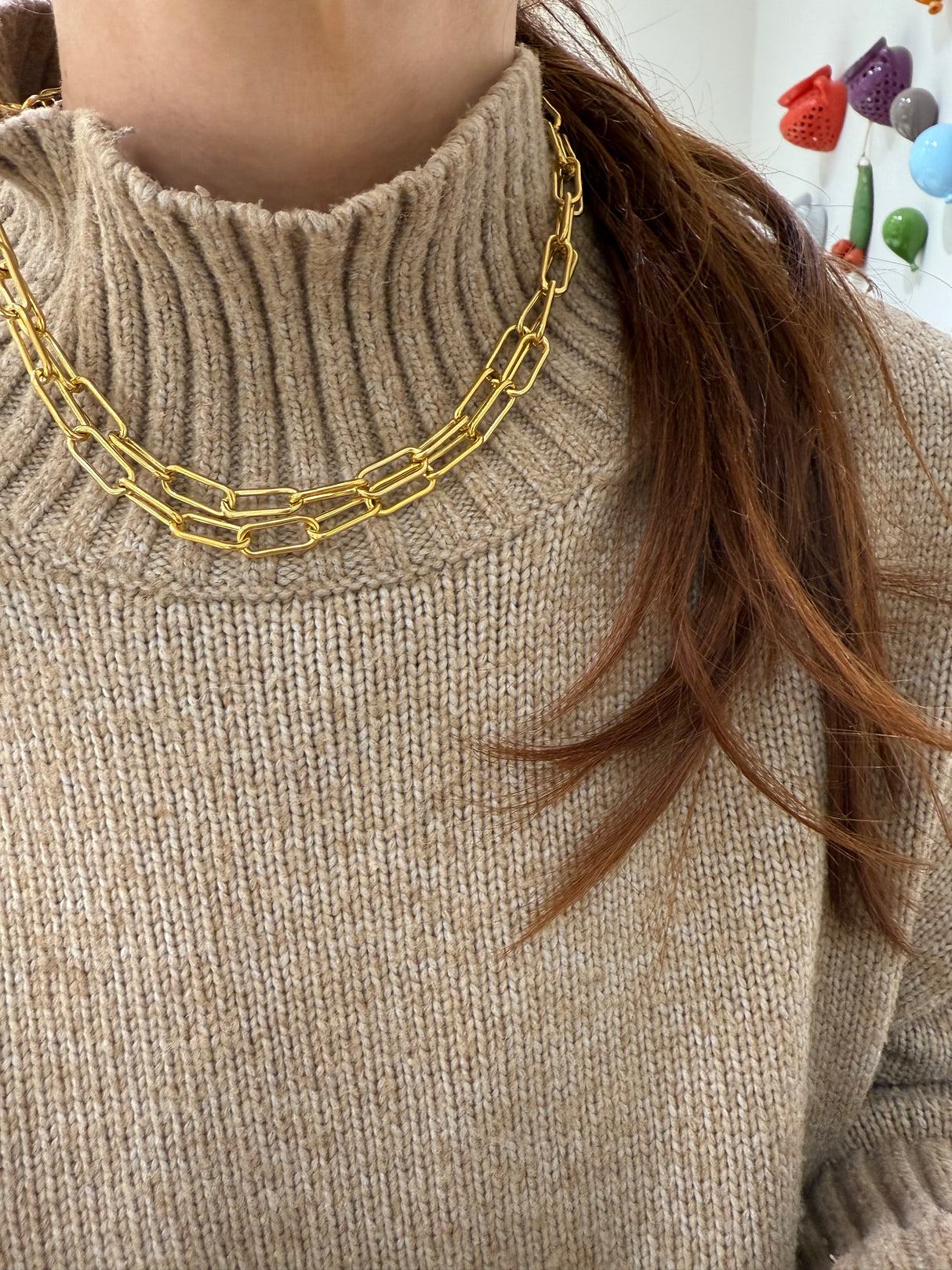 Collana Acciaio Graffetta Dorata