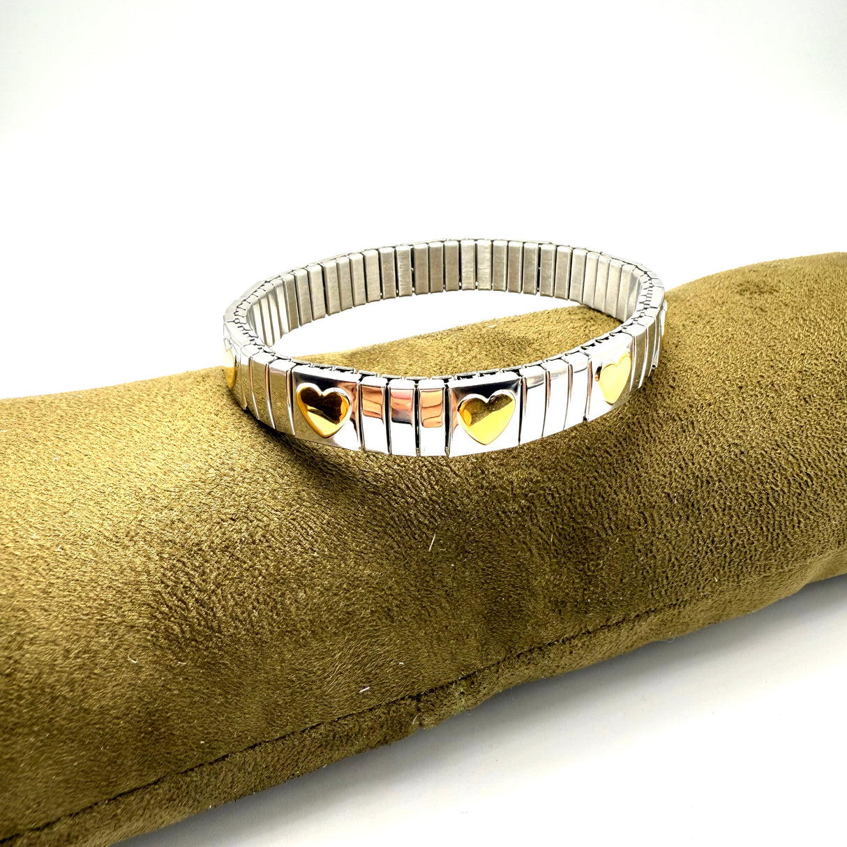 Bracciale tubogas cuori Acciaio inossidabile