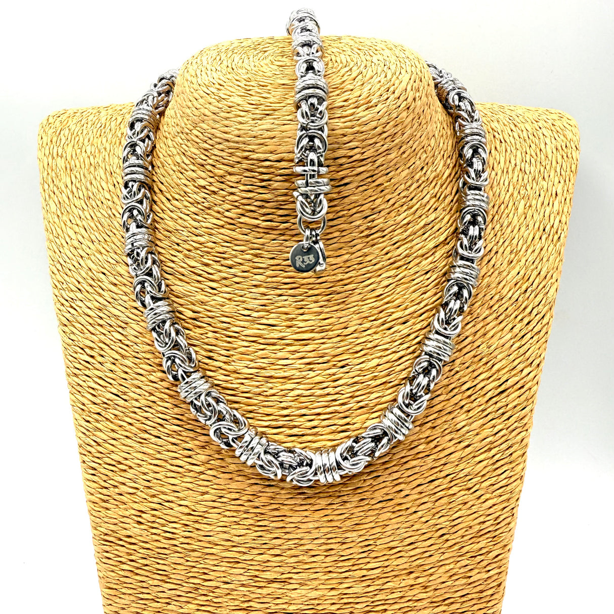 Collana e bracciale Bizantina Anelli ritorti DUO