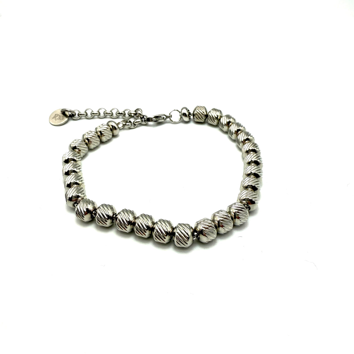 Bracciale pepite sfere rigate Acciaio inossidabile