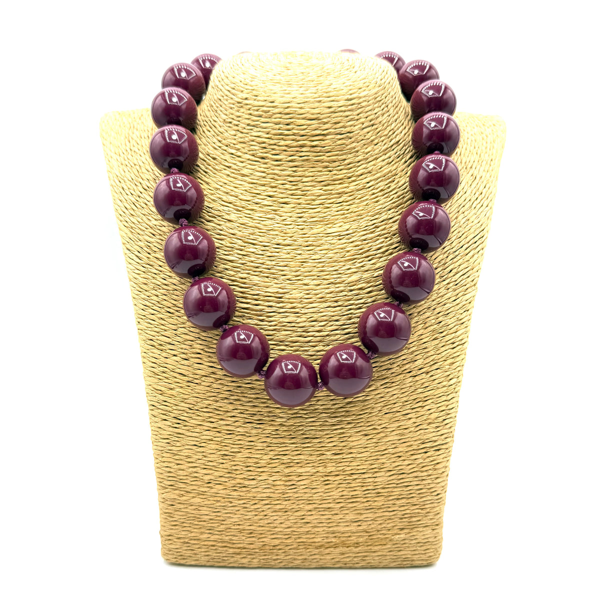 Collana sfere in Resina Burgundy
