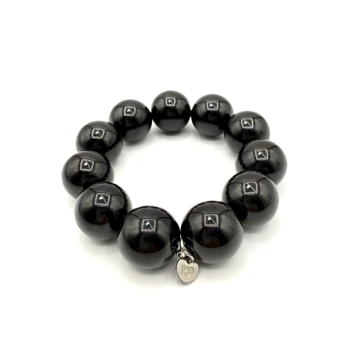 Bracciale sfere in Resina Black