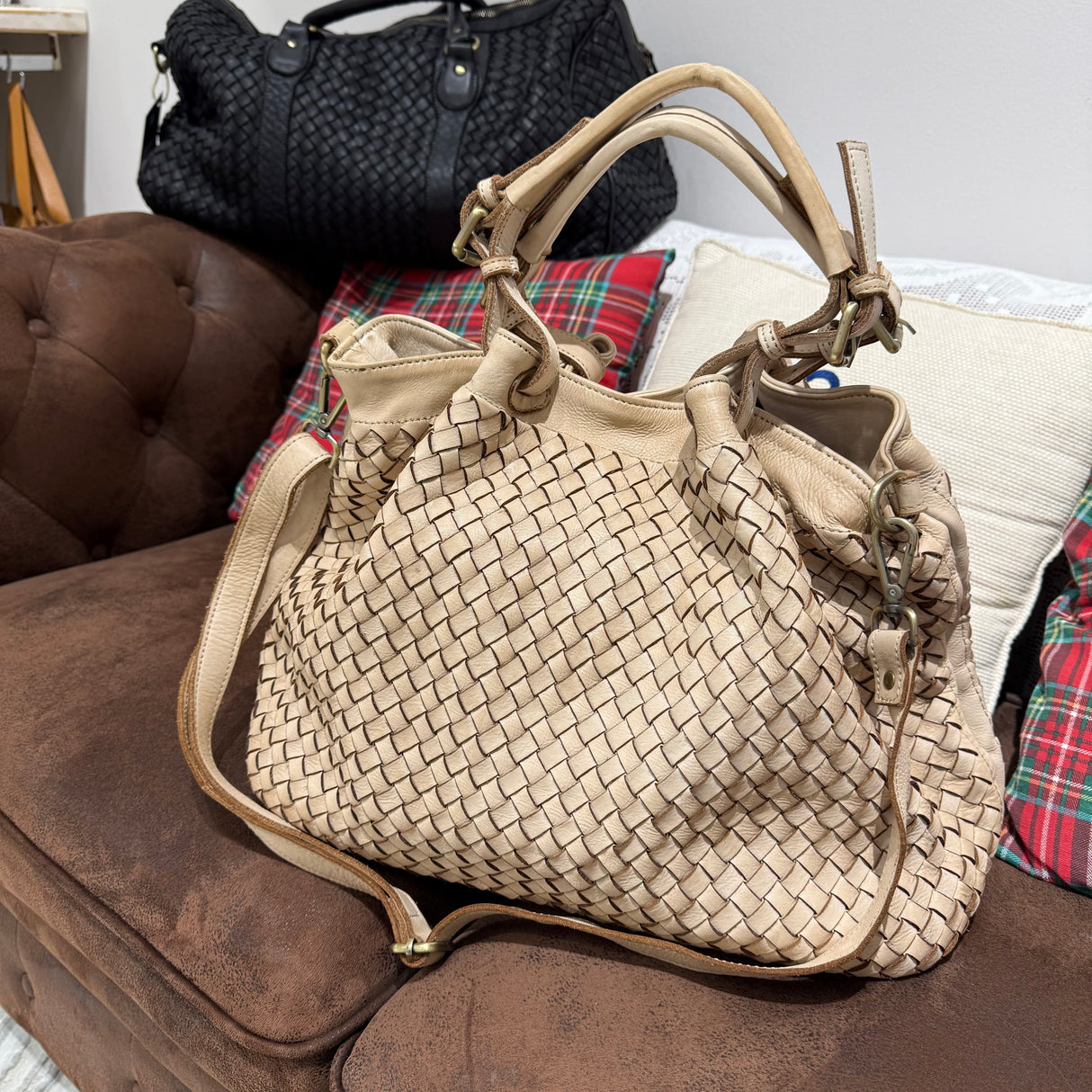 Borsa Intreccio Big Crema