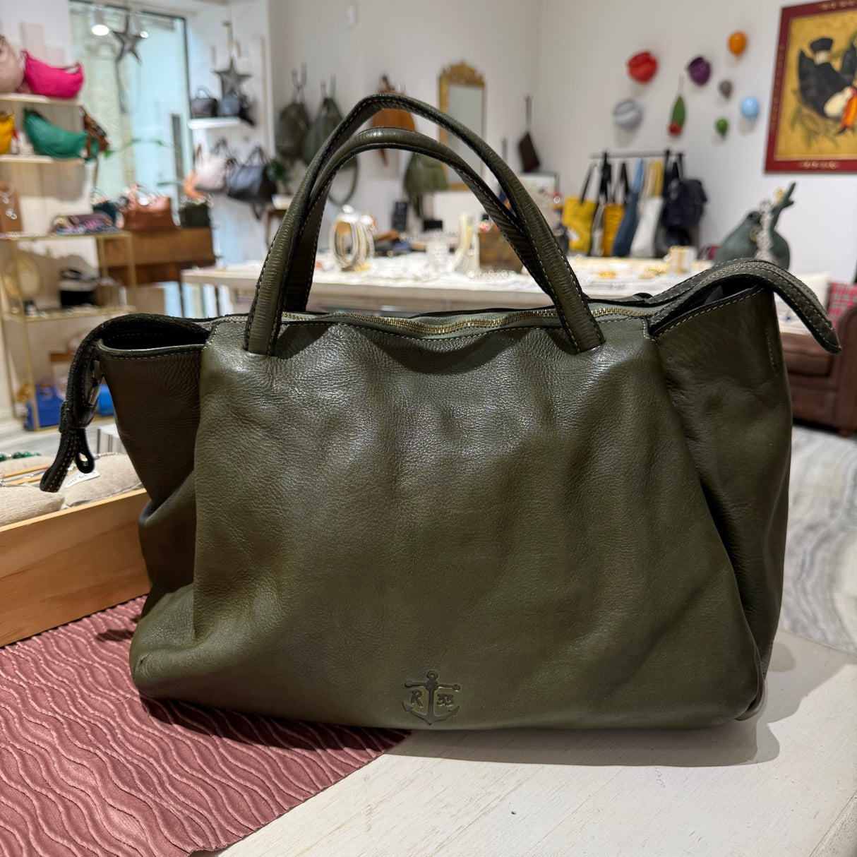 Borsa Shopper Ron Verde Militare