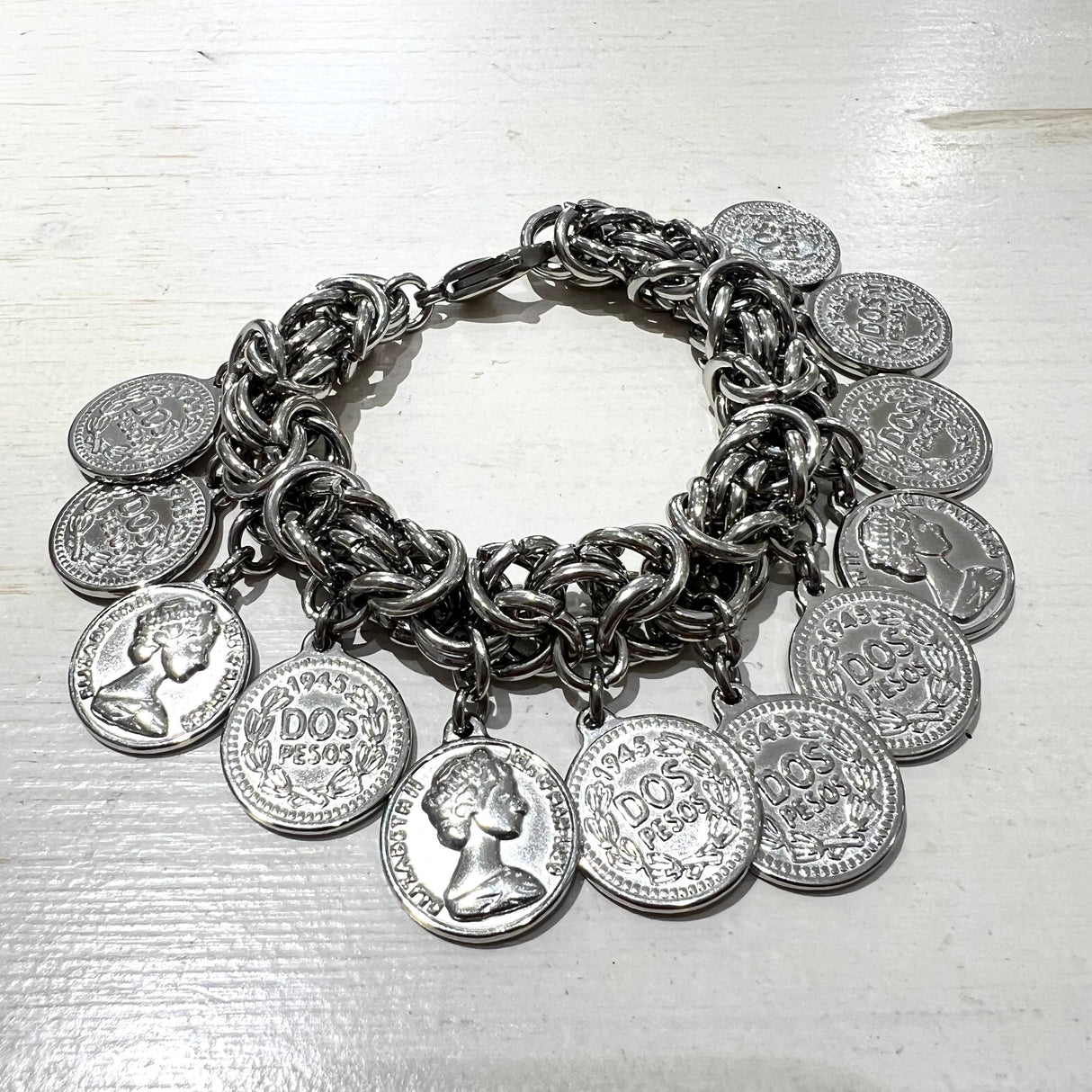 Bracciale Bizantina Big con Monete