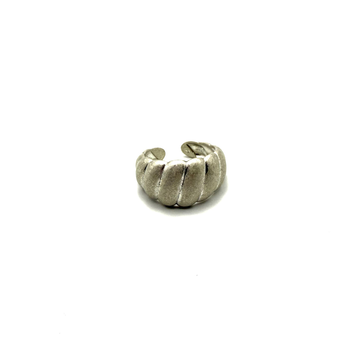 Anello Fascia satinata Croissant Argento925