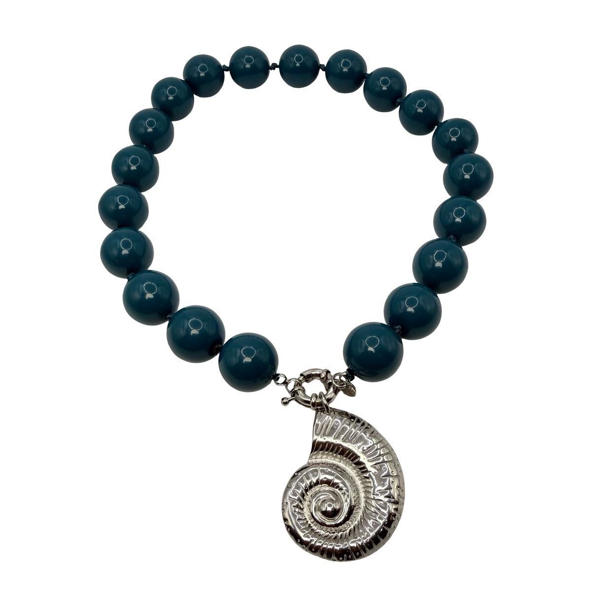 Collana Resina Conchiglia Acciaio