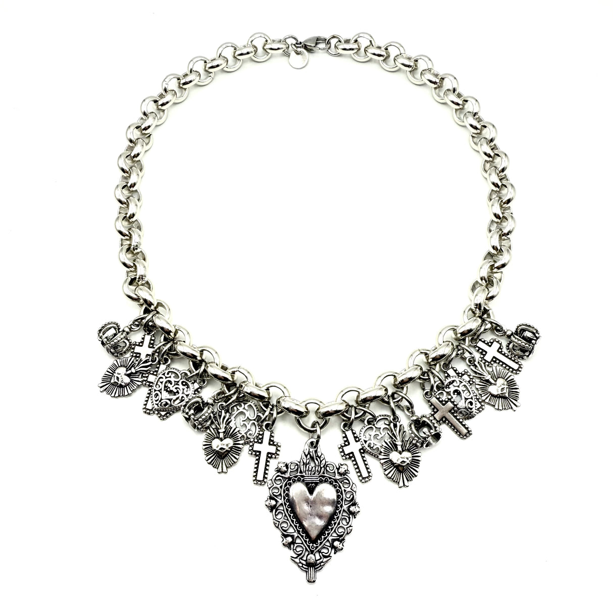 Collana Cuore Sacro, Croci e Corone