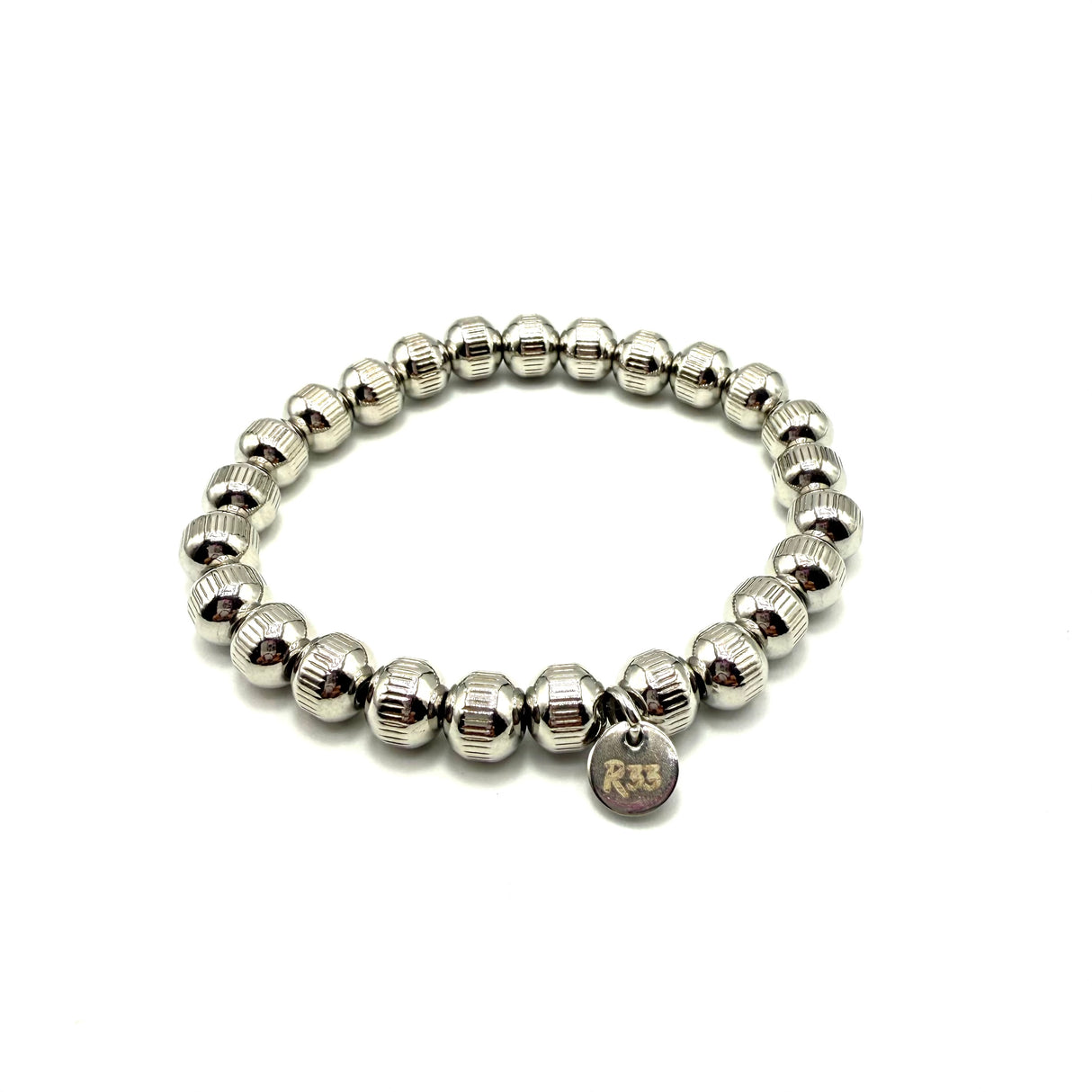 Bracciale pepite rigate acciaio