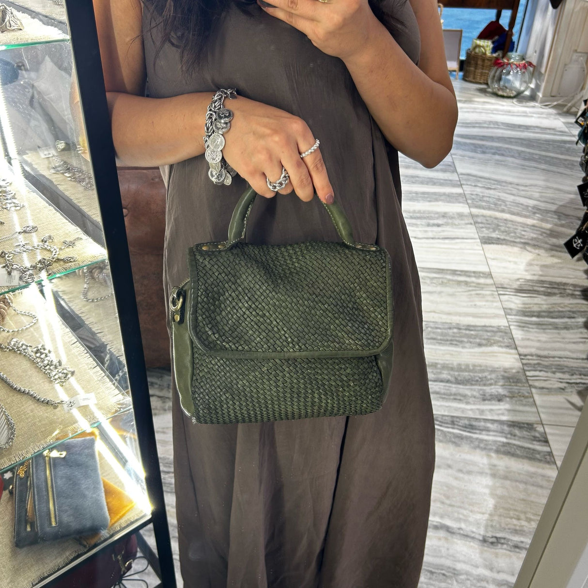 Borsa Pimma Big Verde Militare