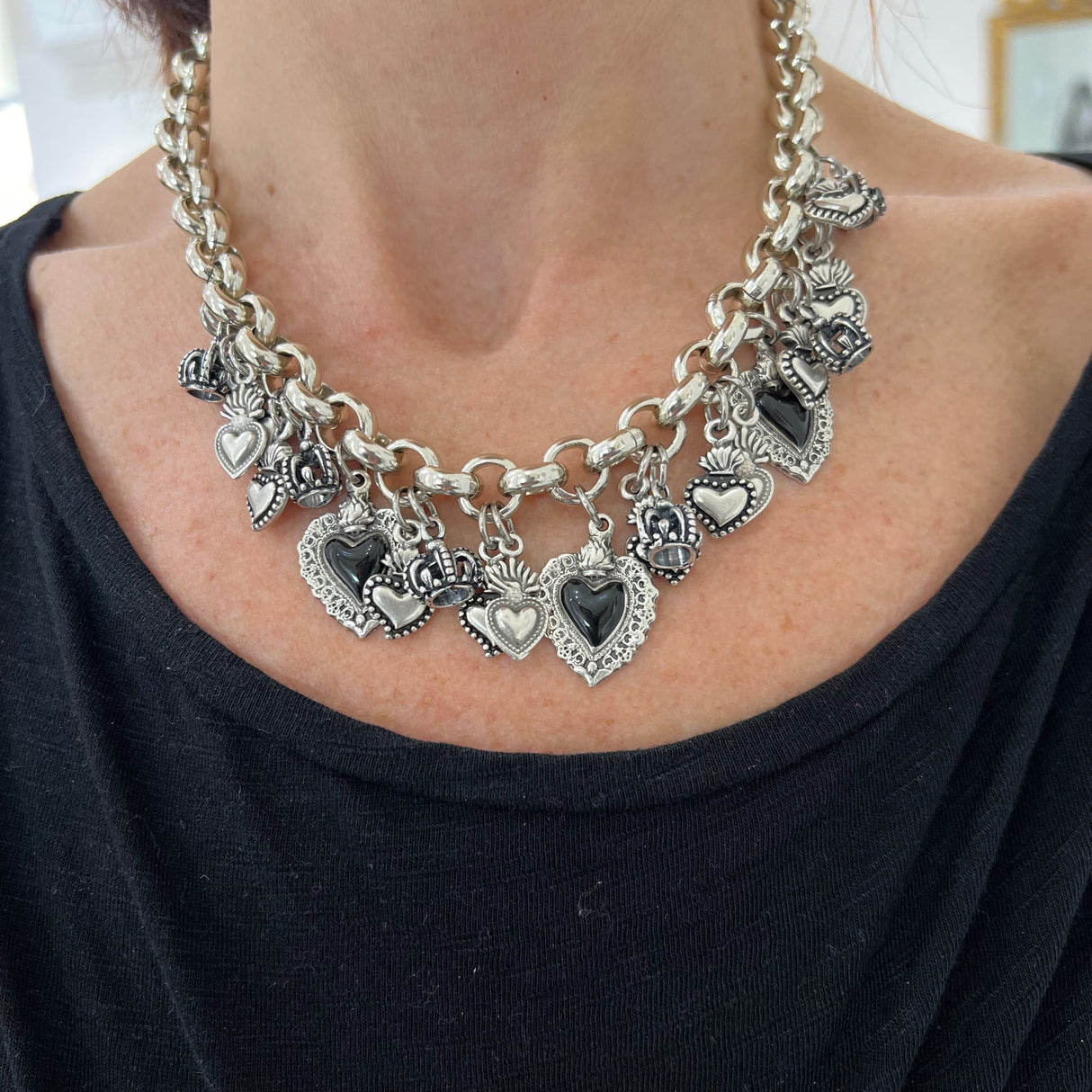 Collana Lucky Cuore Sacro Black