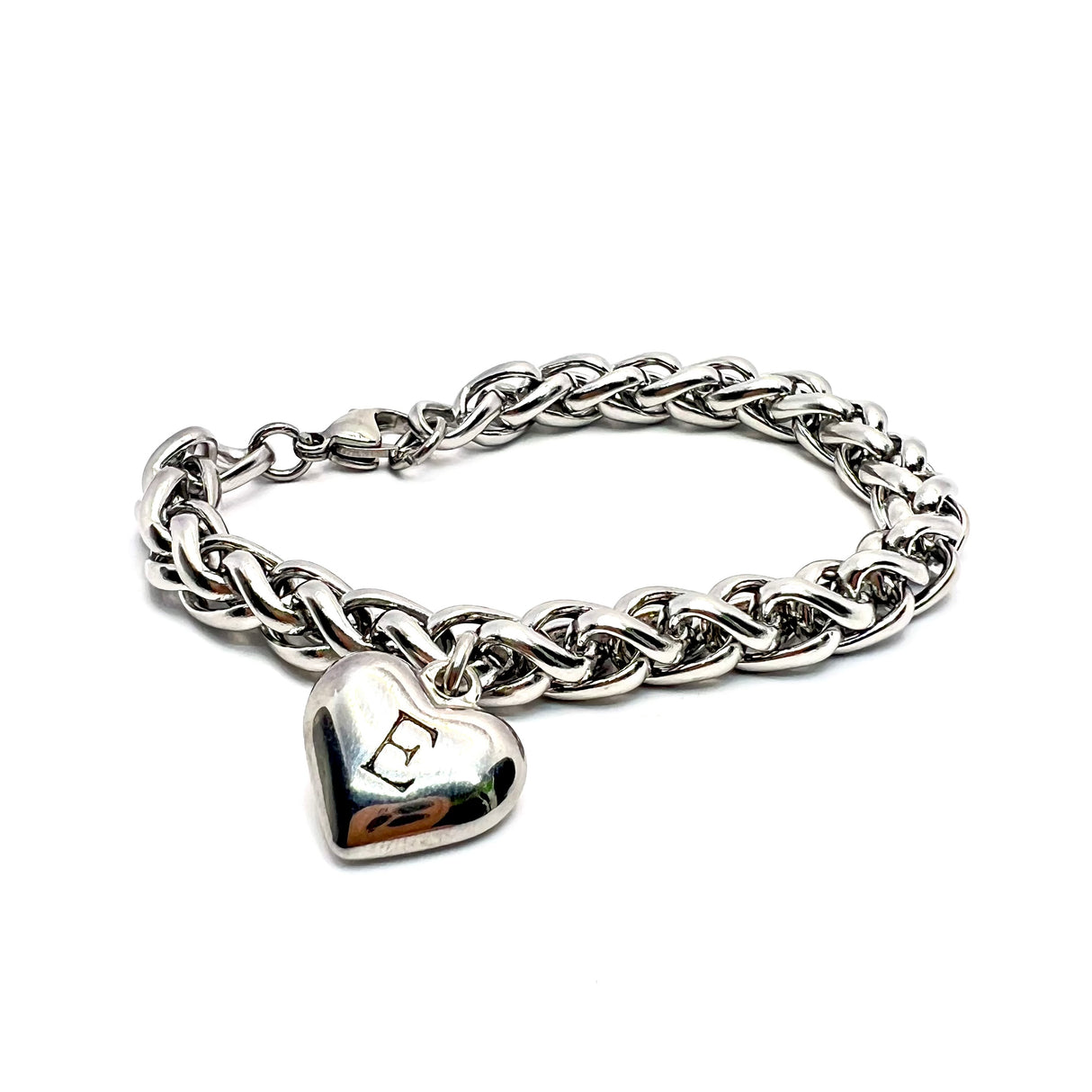 Bracciale Spiga con Lettera e Cuore, SCEGLI LA TUA...