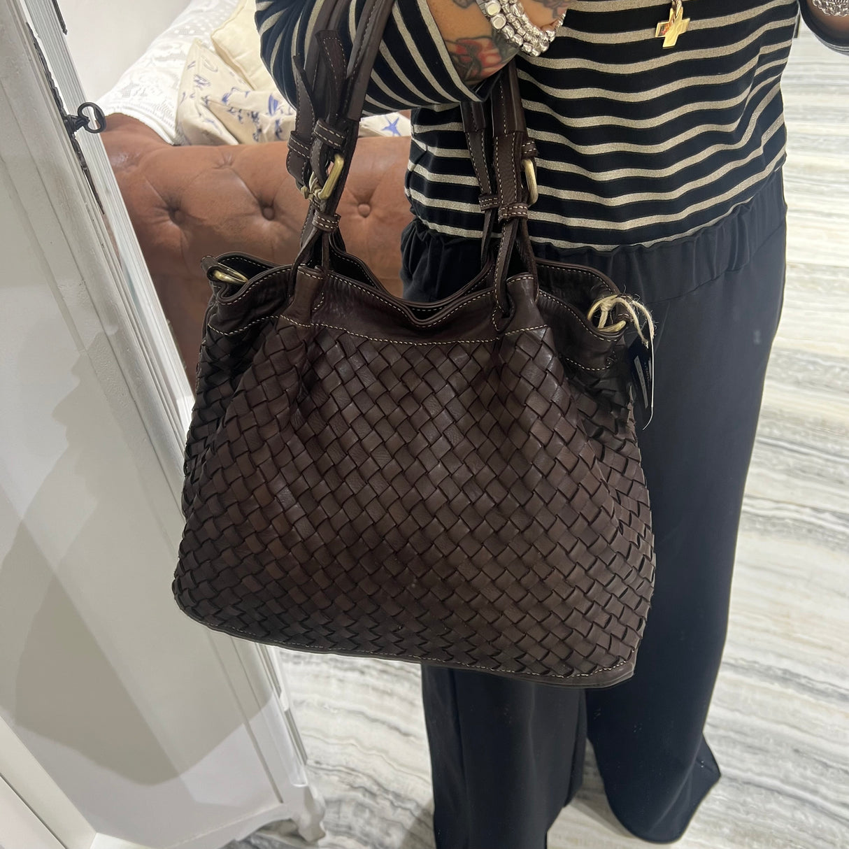 Borsa Intreccio Small Testa di Moro