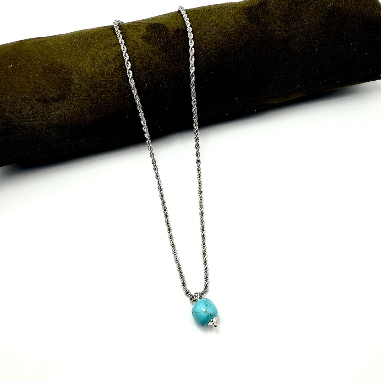 Collana Torcione Turchese