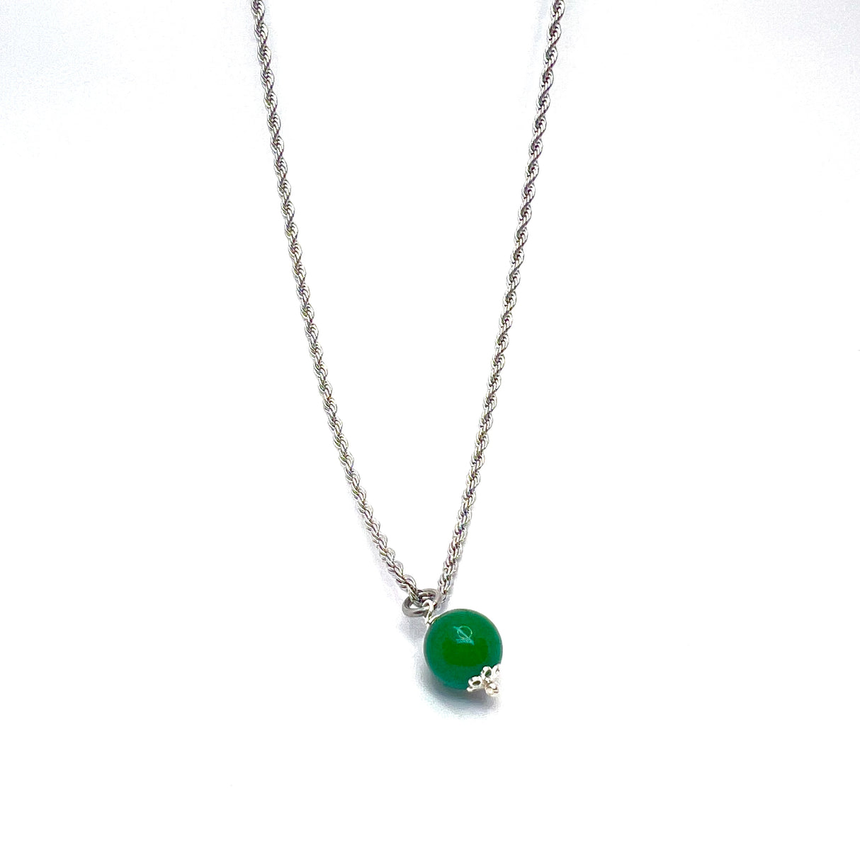 Collana Torcione Giada Verde