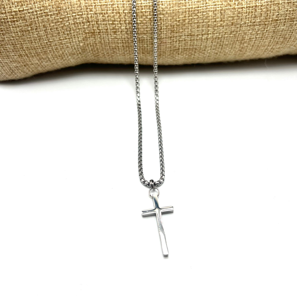 Collana Croce Acciaio