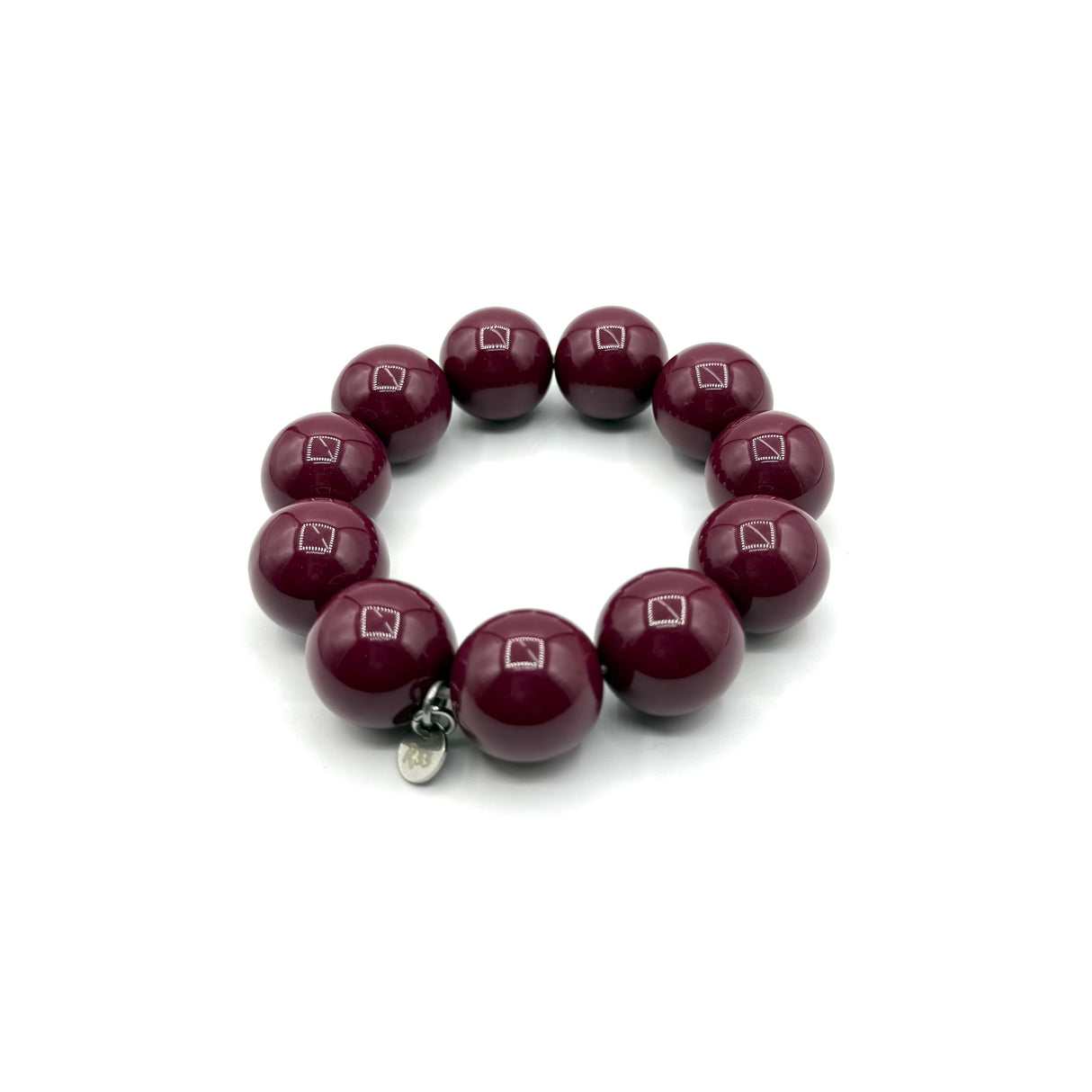 Bracciale sfere in Resina Burgundy