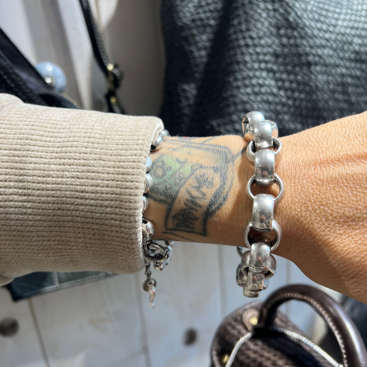 Bracciale Maglia Rolò Ottone