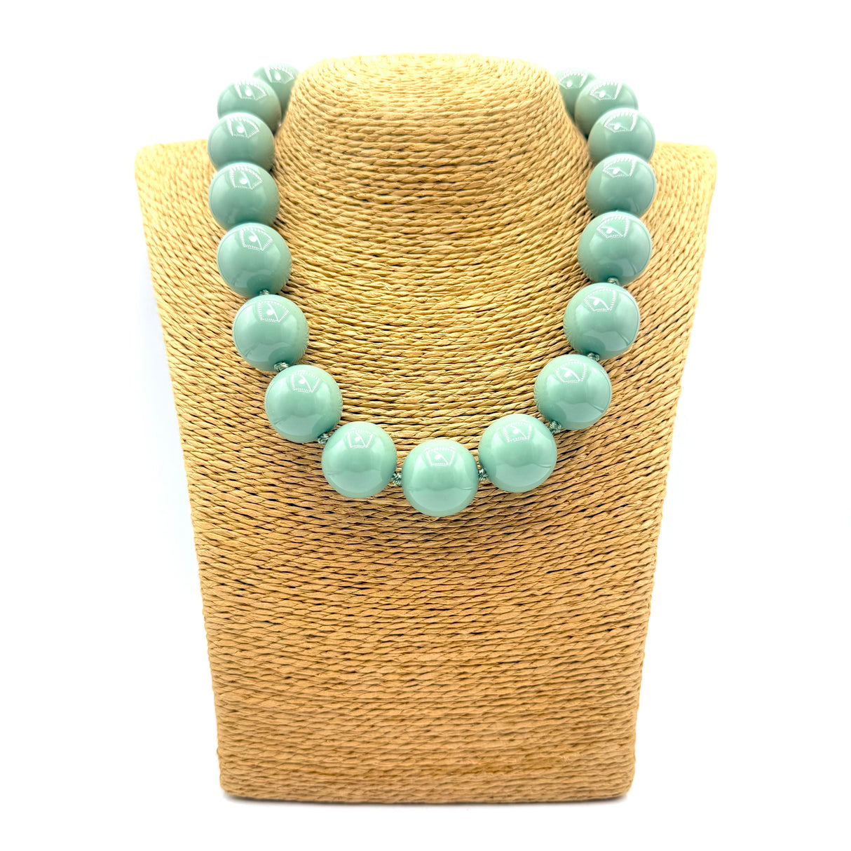 Collana sfere in Resina Salvia