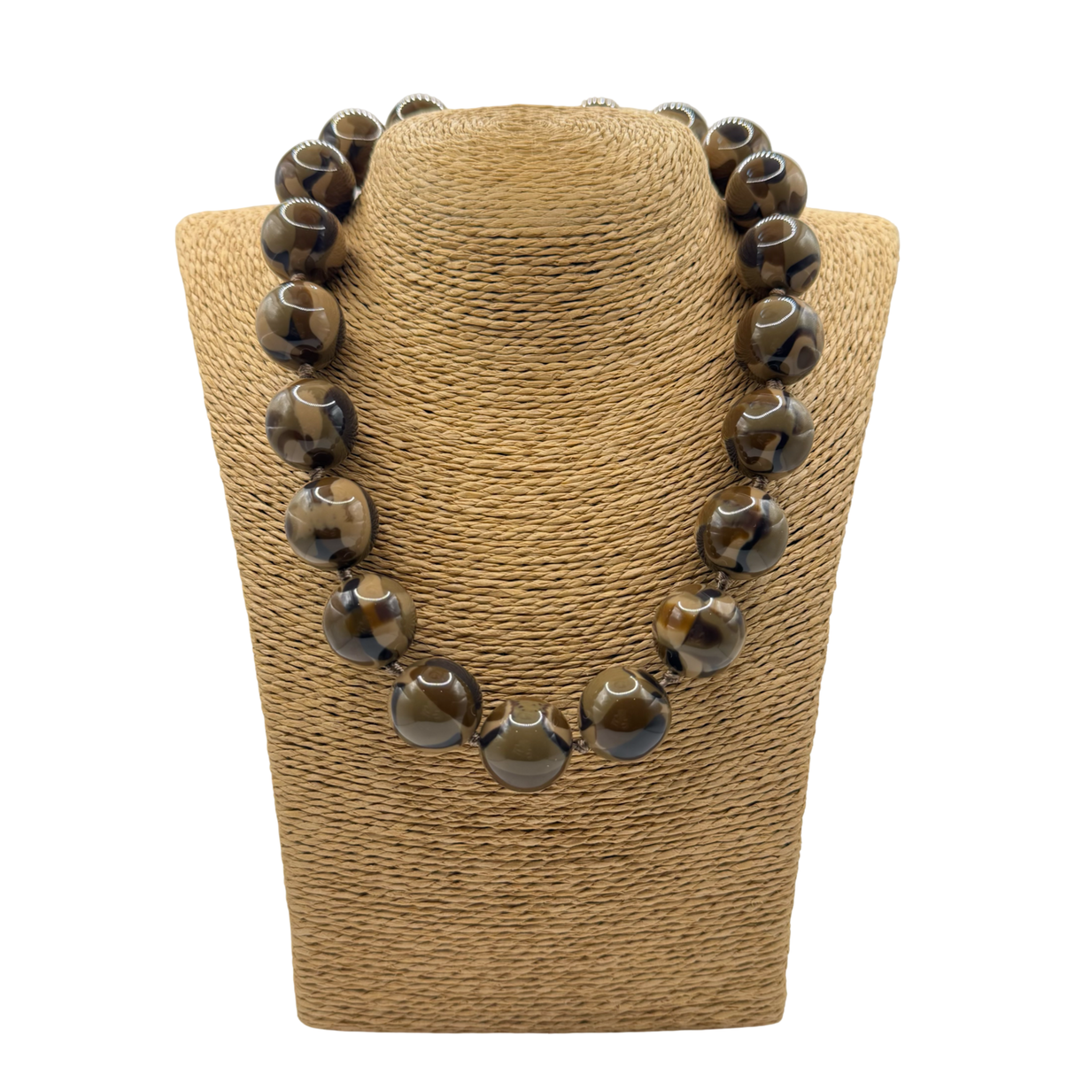 Collana sfere in Resina Multicolor Brown