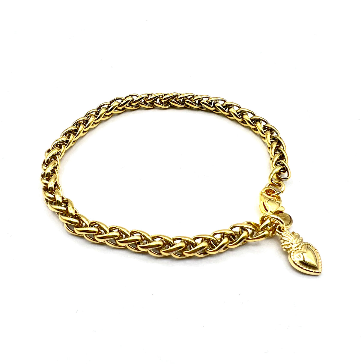 Bracciale spiga Cuore Sacro gold
