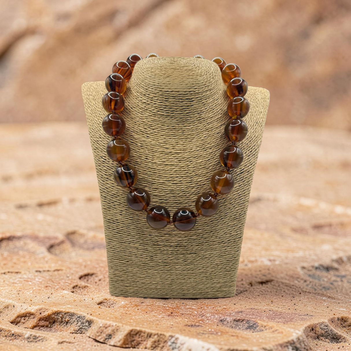 Collana sfere in Resina Ambrata