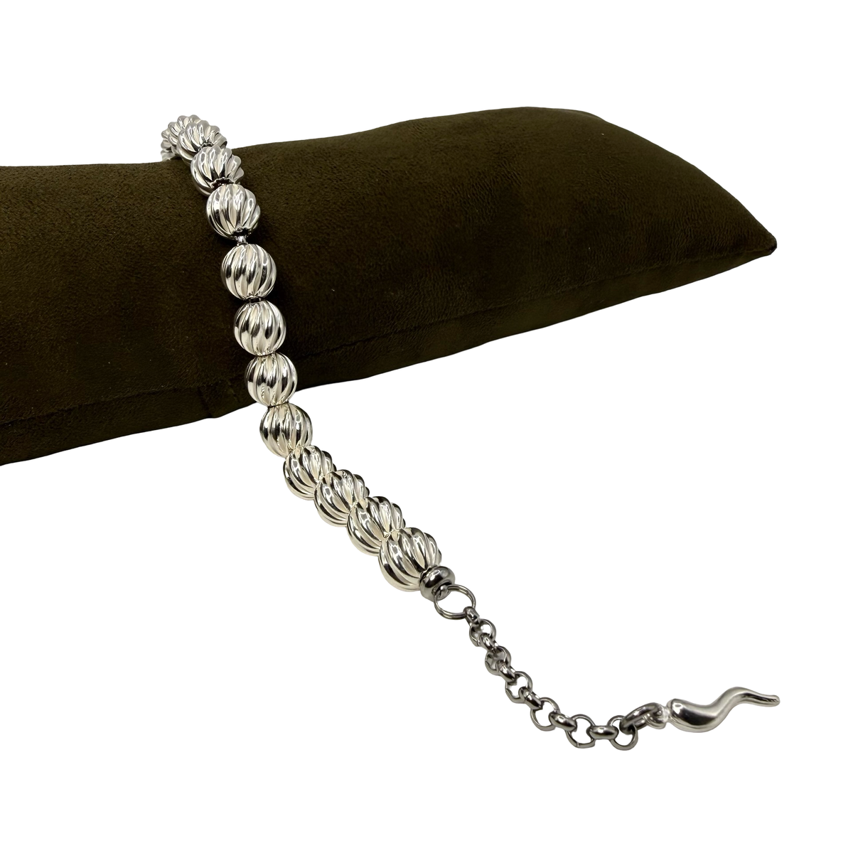 Bracciale Sfere ritorte big Argento925 Corno