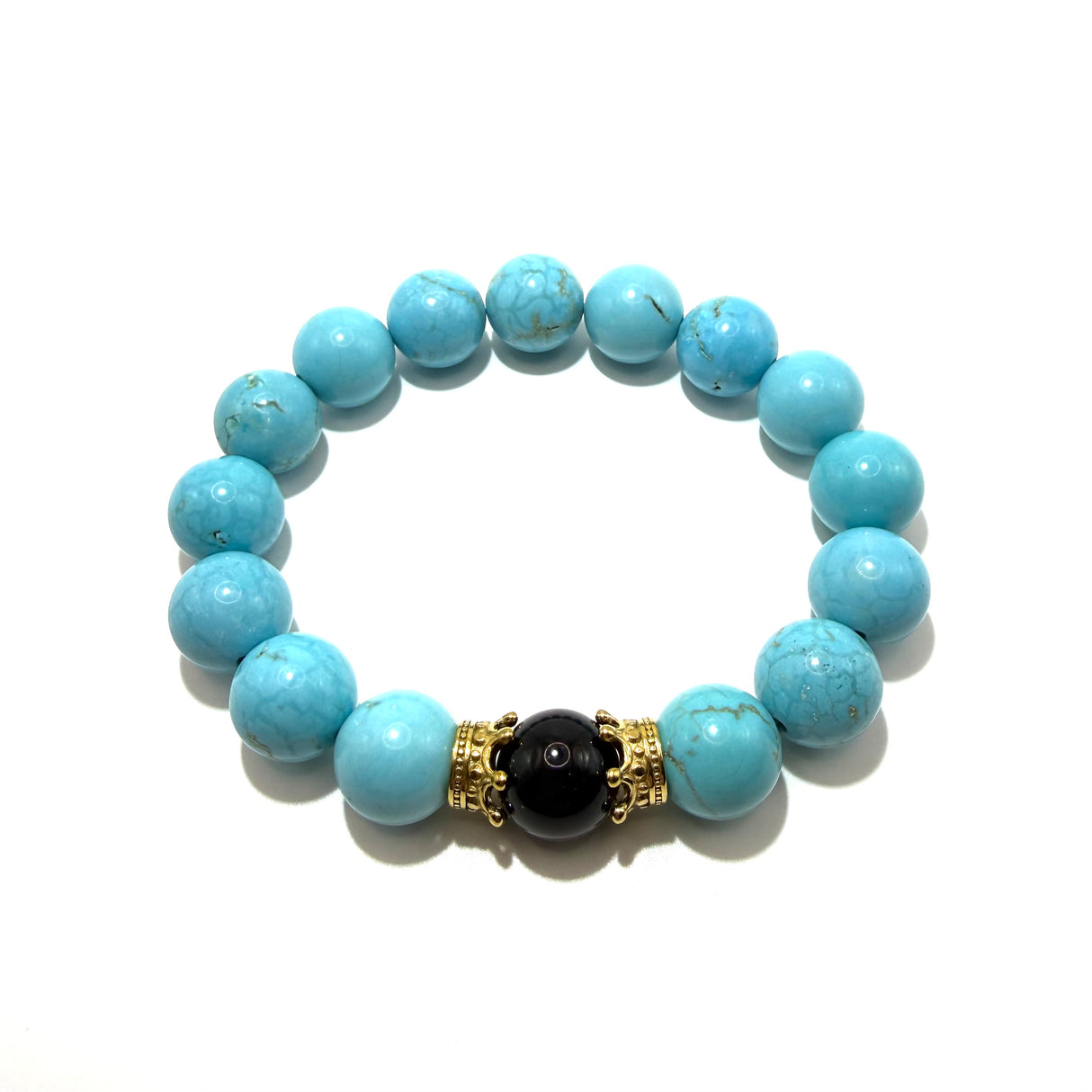 Bracciale pasta di turchese, onice e Corone (Copia)