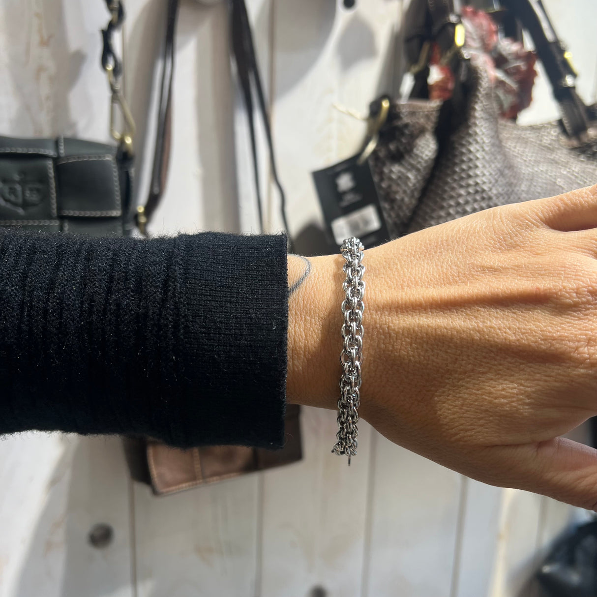 Bracciale Maglia Canestro Acciaio inossidabile