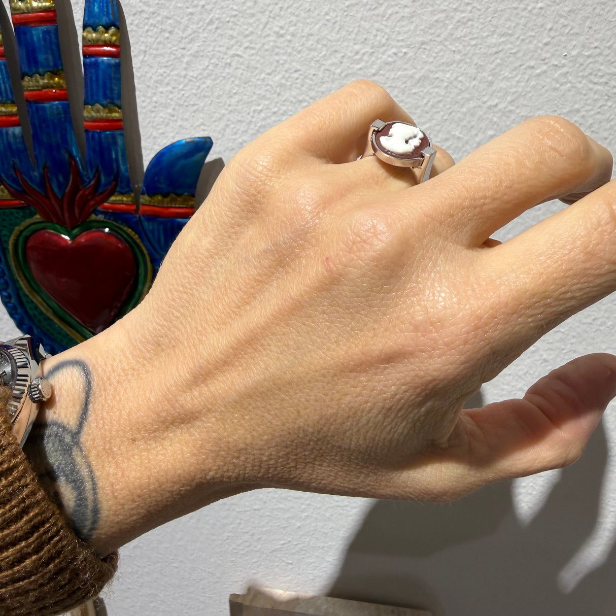 Anello Cammeo Brown Slim 2 Argento925