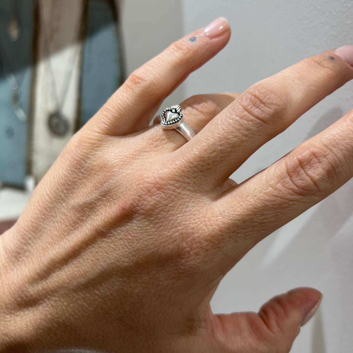 Anello Cuore Sacro Argento925