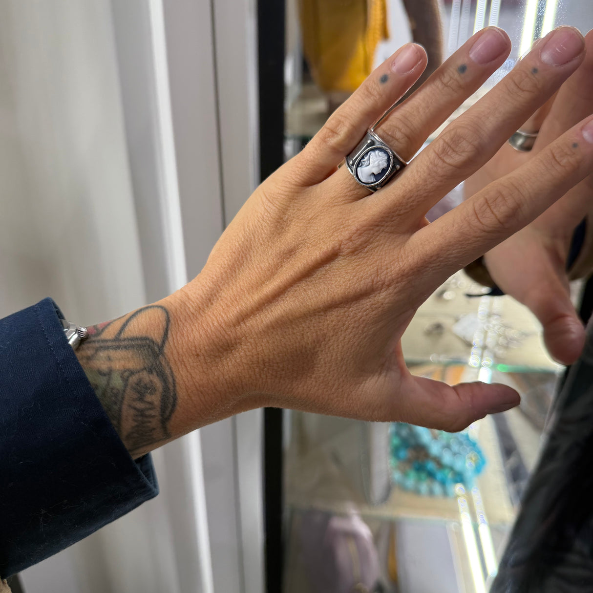 Cammeo Blu Argento925