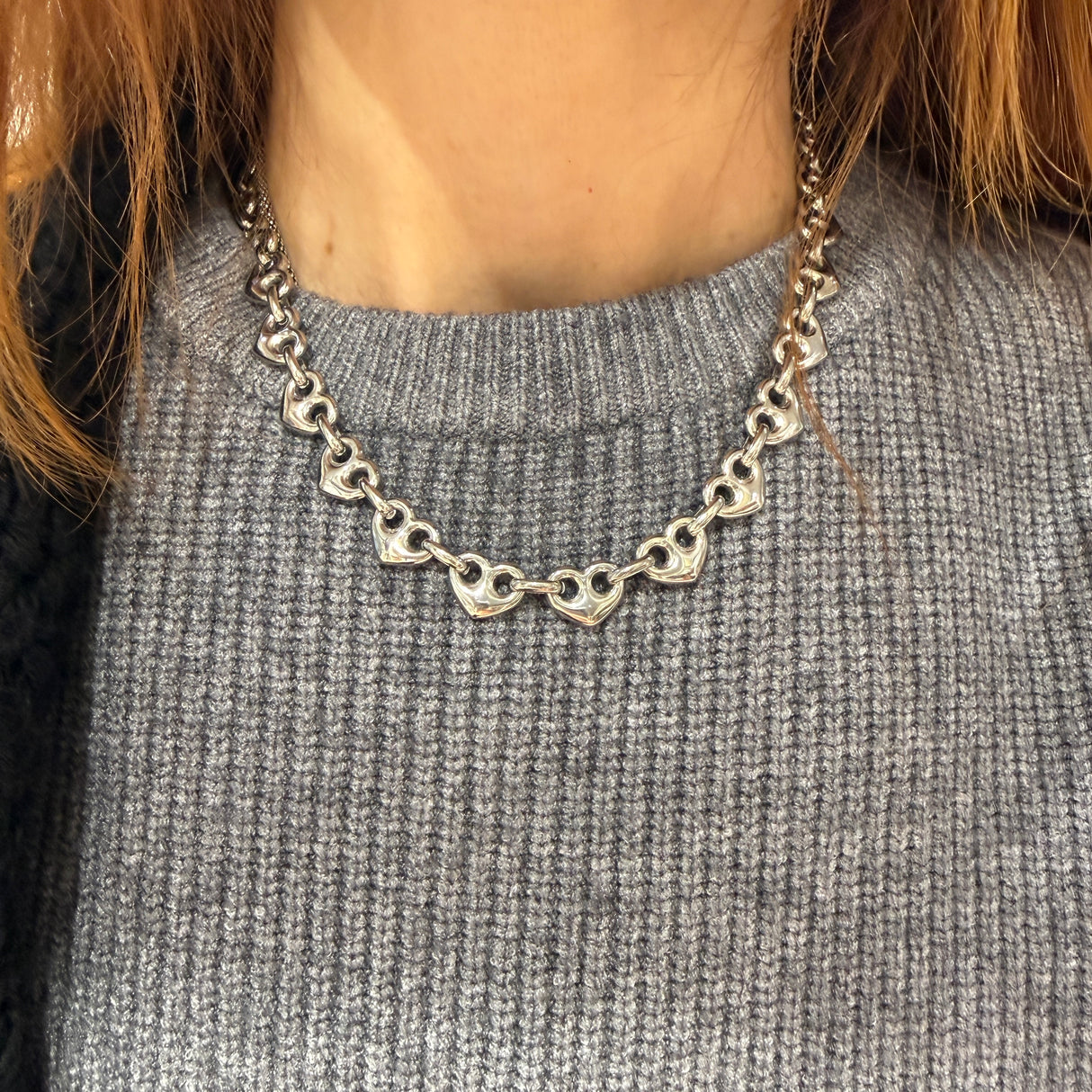 Collana Marinara Cuore Silver