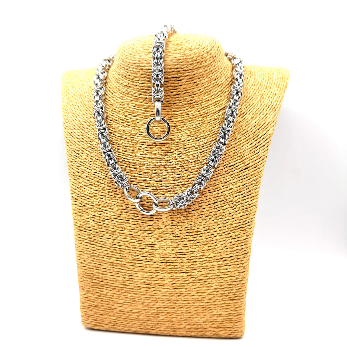 Collana e Bracciale Bizantina Media gancio ad anello DUO