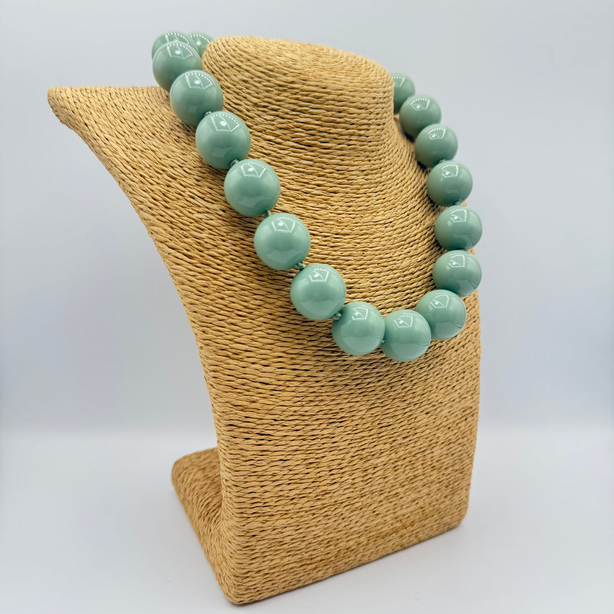 Collana sfere in Resina Salvia